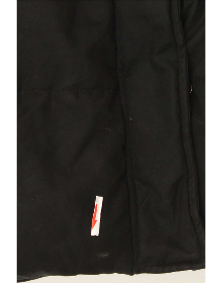 Giacca imbottita con cappuccio da donna Jack Wills UK 14 grande poliestere nero