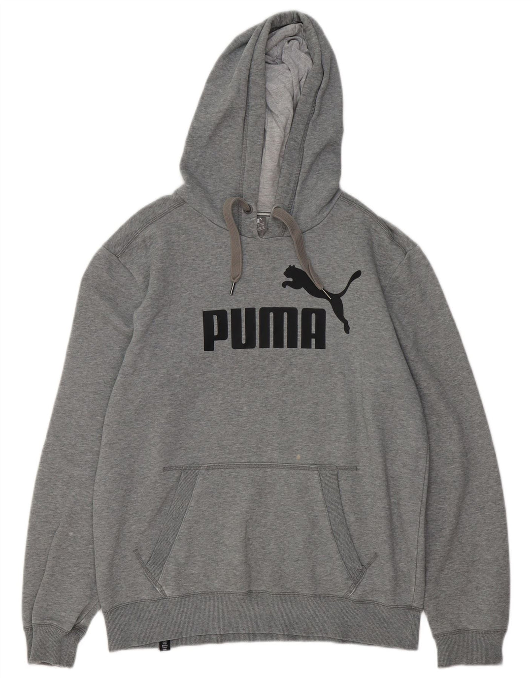 Felpa con cappuccio grafica PUMA da uomo in cotone grigio medio
