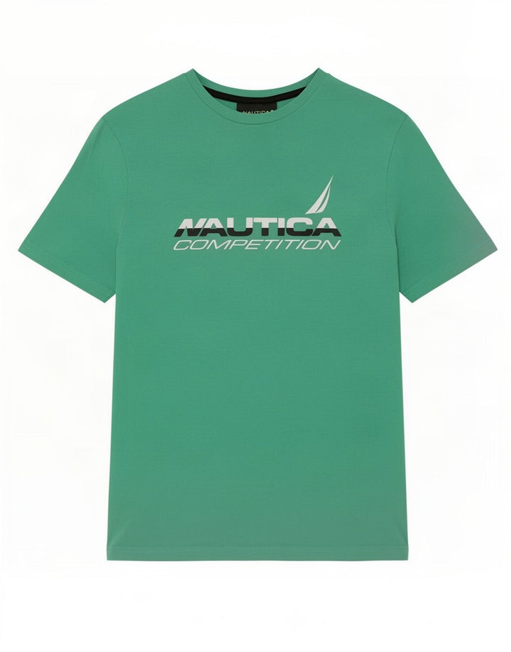 T-shirt grafica da uomo Nautica Top in cotone verde medio
