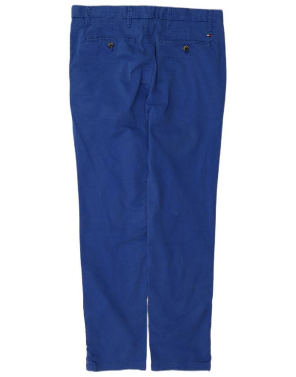 Pantaloni chino slim da uomo Tommy Hilfiger W32 L32 in cotone blu