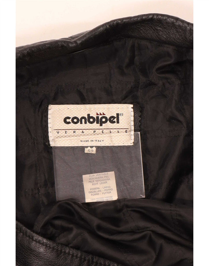 Cappotto In Pelle Uomo Conbipel IT 52 Large Nero