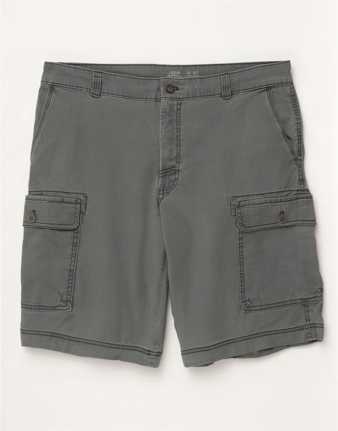 Pantaloncini cargo da uomo Izod Salt Water Large W36 Grigi