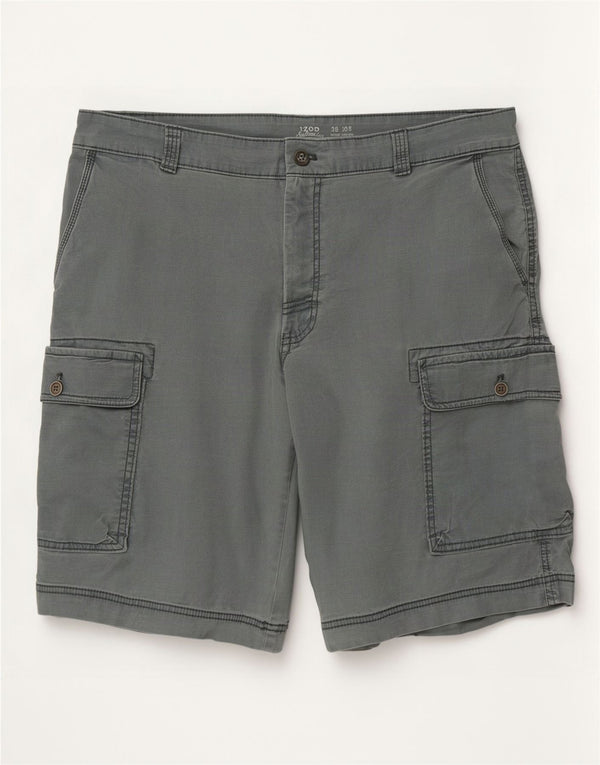 Pantaloncini cargo da uomo Izod Salt Water Large W36 Grigi