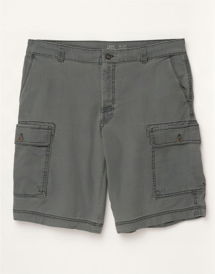 Pantaloncini cargo da uomo Izod Salt Water Large W36 Grigi