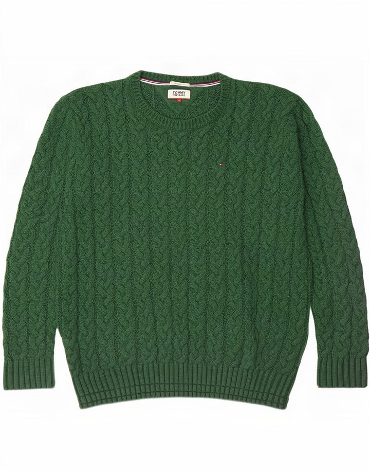 Maglione maglione girocollo da uomo vestibilità regolare Tommy Hilfiger verde medio