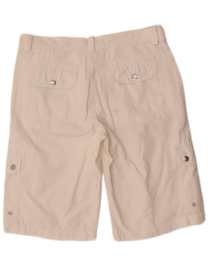 Pantaloncini cargo da uomo Sergio Tacchini W32 bianco medio