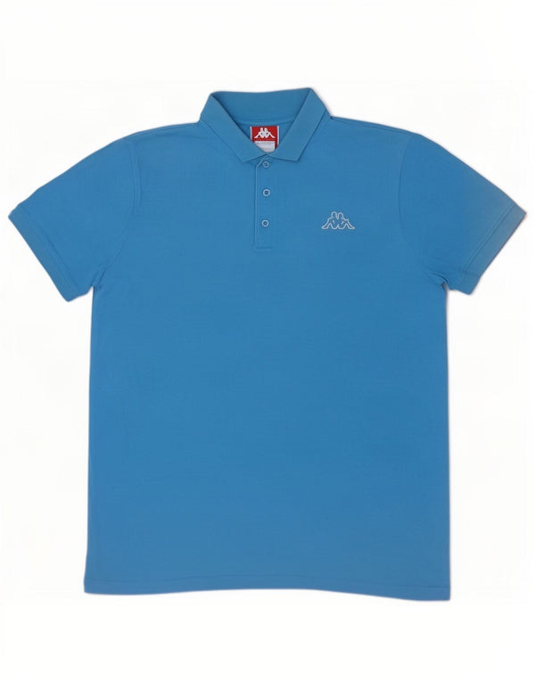 Polo Kappa Uomo Large Blu In Cotone