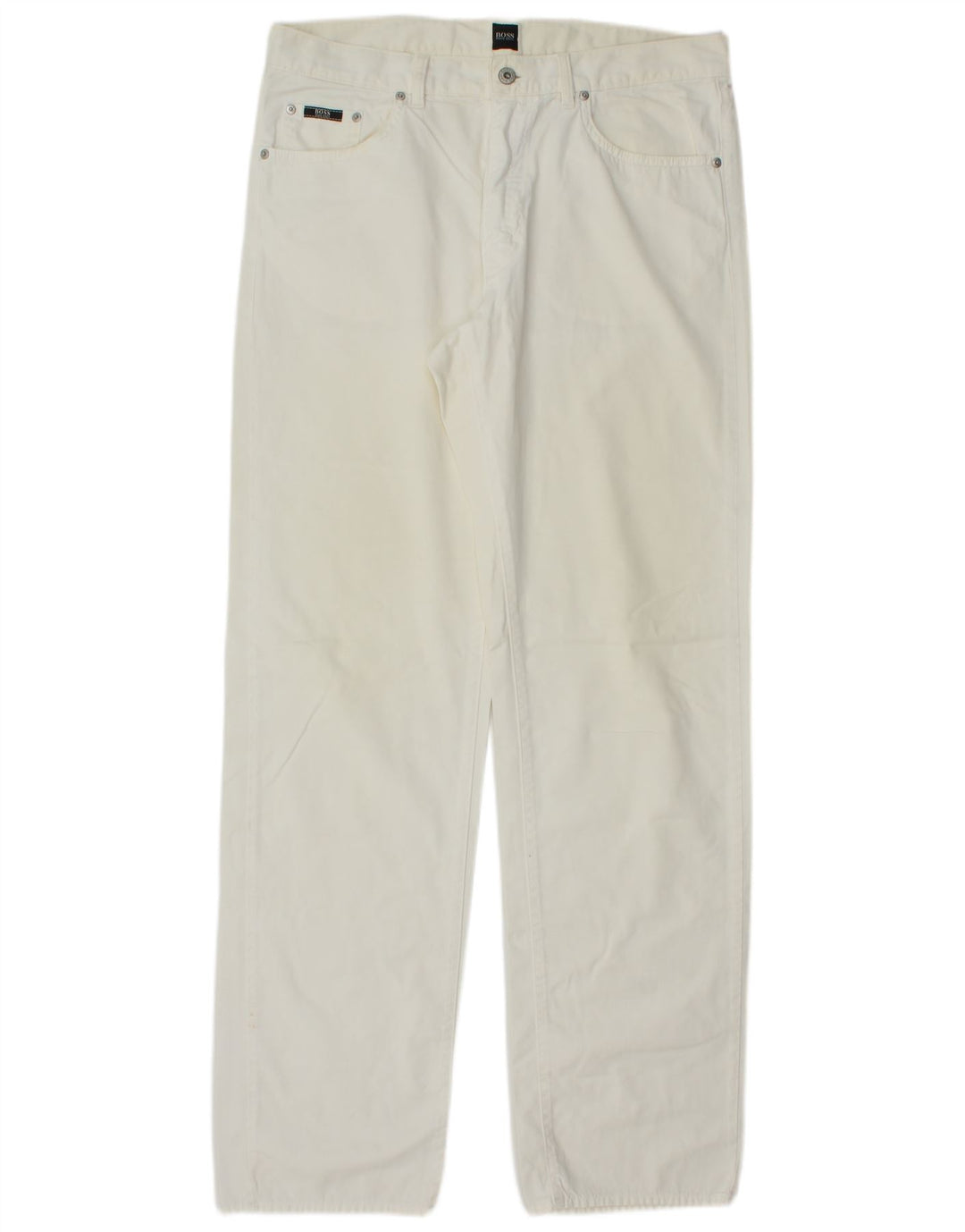 Jeans dritti da uomo Hugo Boss W36 L35 bianchi