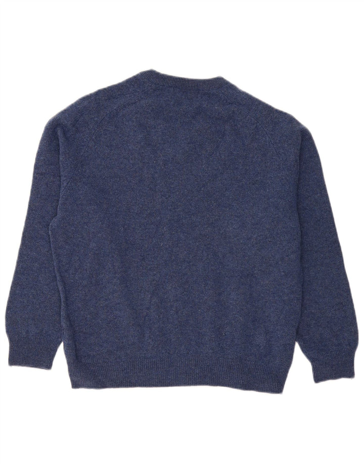 Maglione maglione con scollo a V da donna Marks & Spencer UK 14 medio blu navy