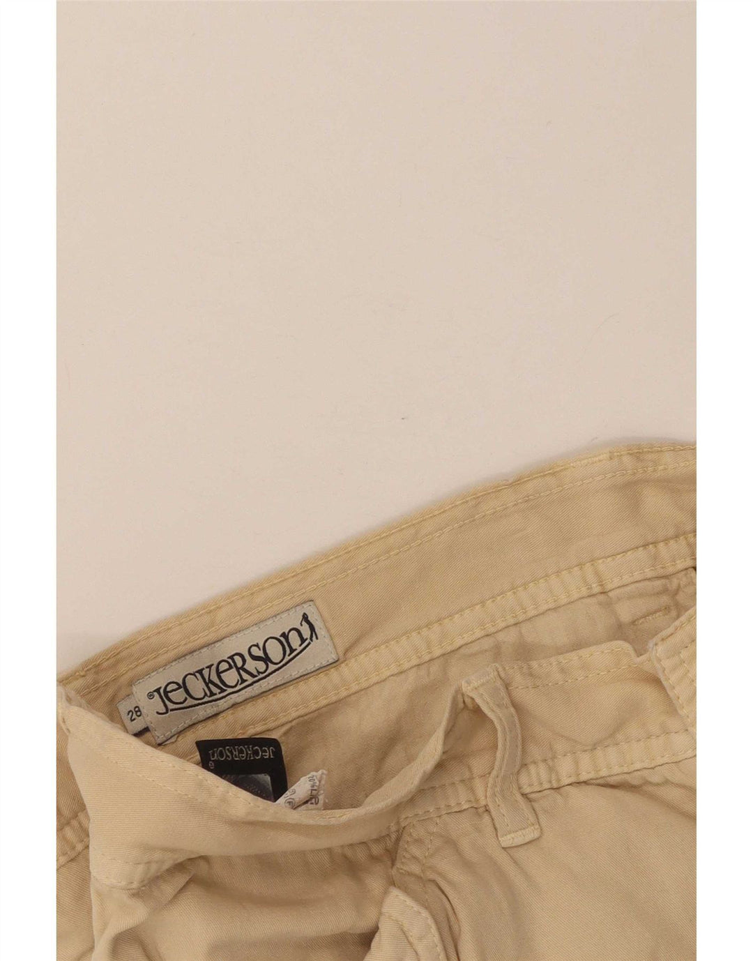 Pantaloncini chino da donna Jeckerson medi W28 in cotone beige