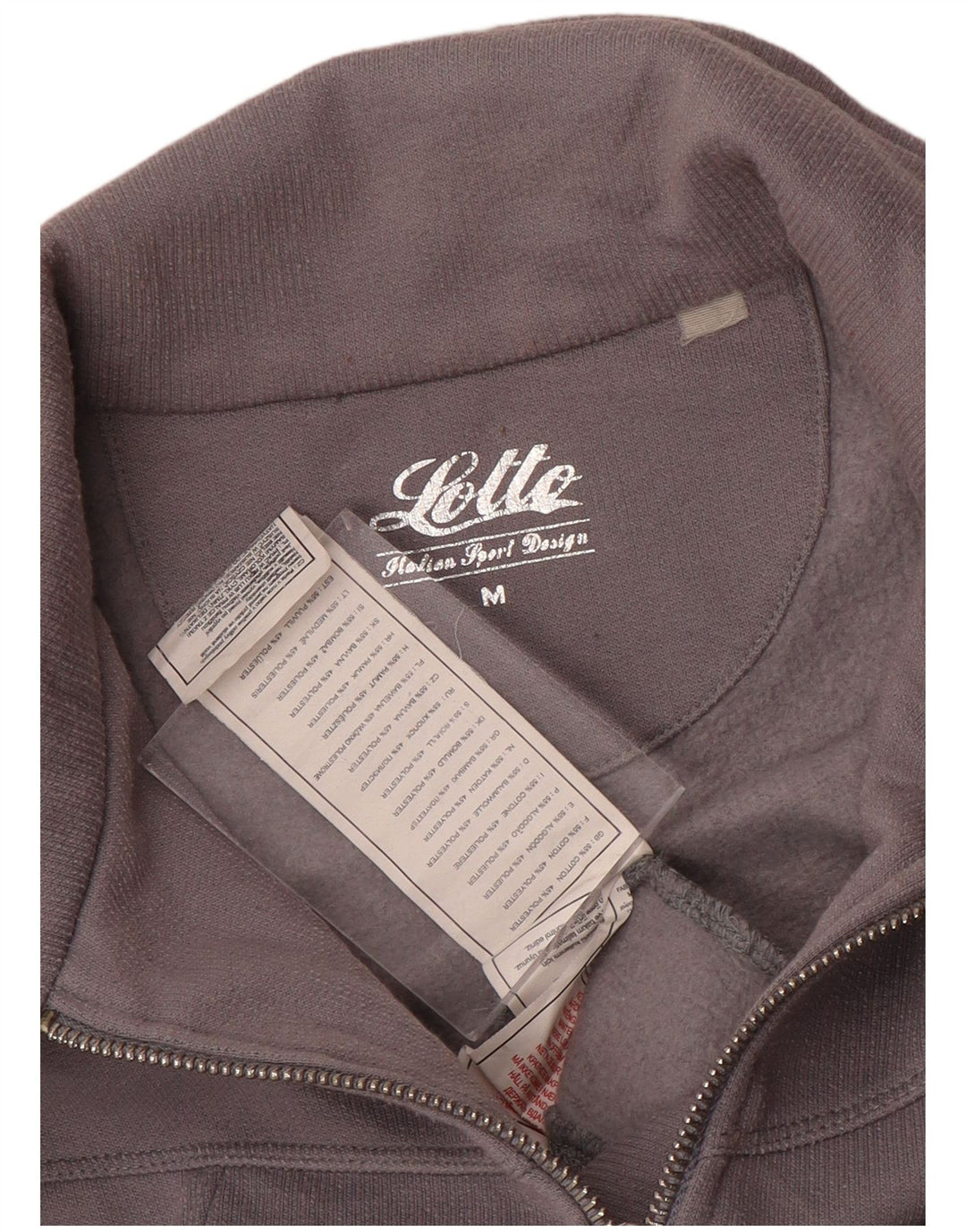 Giacca da tuta da donna Lotto UK 12 Cotone color block grigio medio