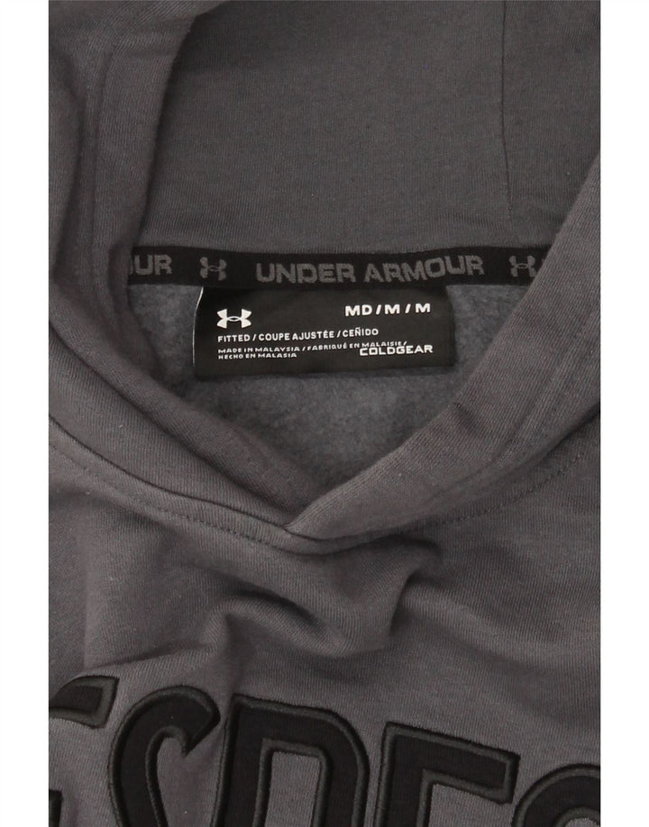 Felpa con cappuccio grafica Under Armour da uomo Cold Gear grigio medio