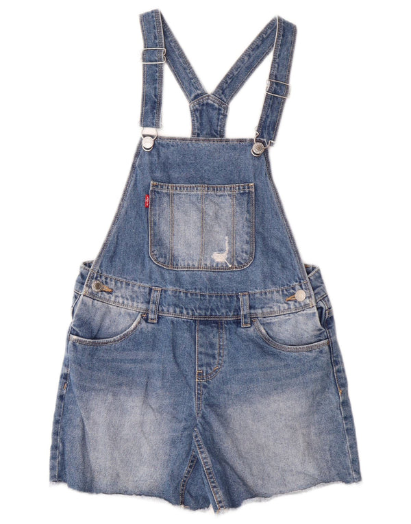 Levi's Girls Salopette in denim effetto invecchiato 11-12 anni W26 cotone blu