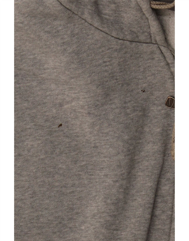 Felpa con cappuccio e zip NIKE da uomo XL in cotone grigio
