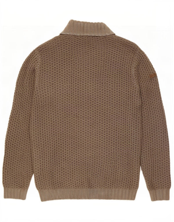 Trussardi Jeans Uomo Maglione Dolcevita Maglione Grande Lana Kaki