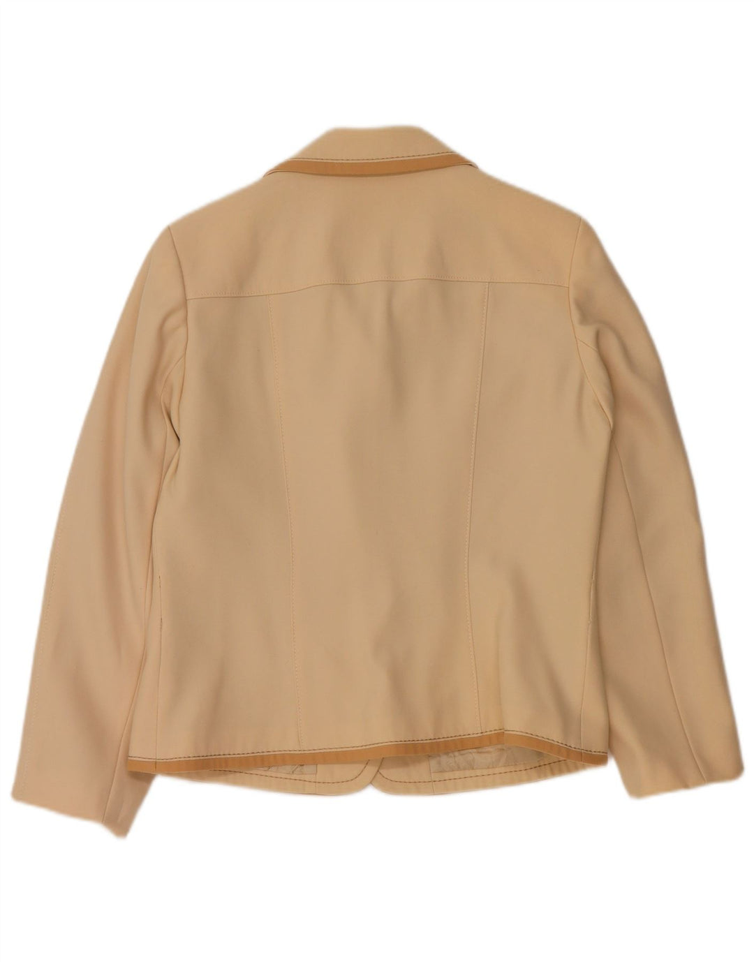 Giacca blazer da donna a 4 bottoni RALPH UK 16 grande beige in lana vergine