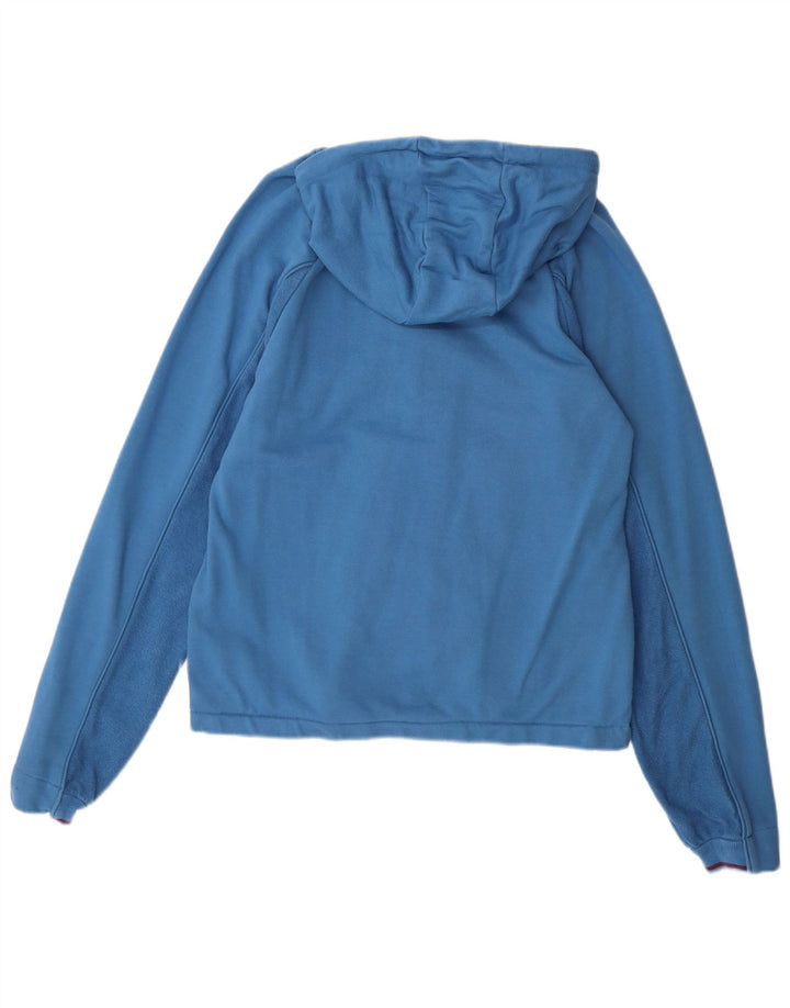 Maglione con cappuccio e zip da uomo Fila in cotone blu medio