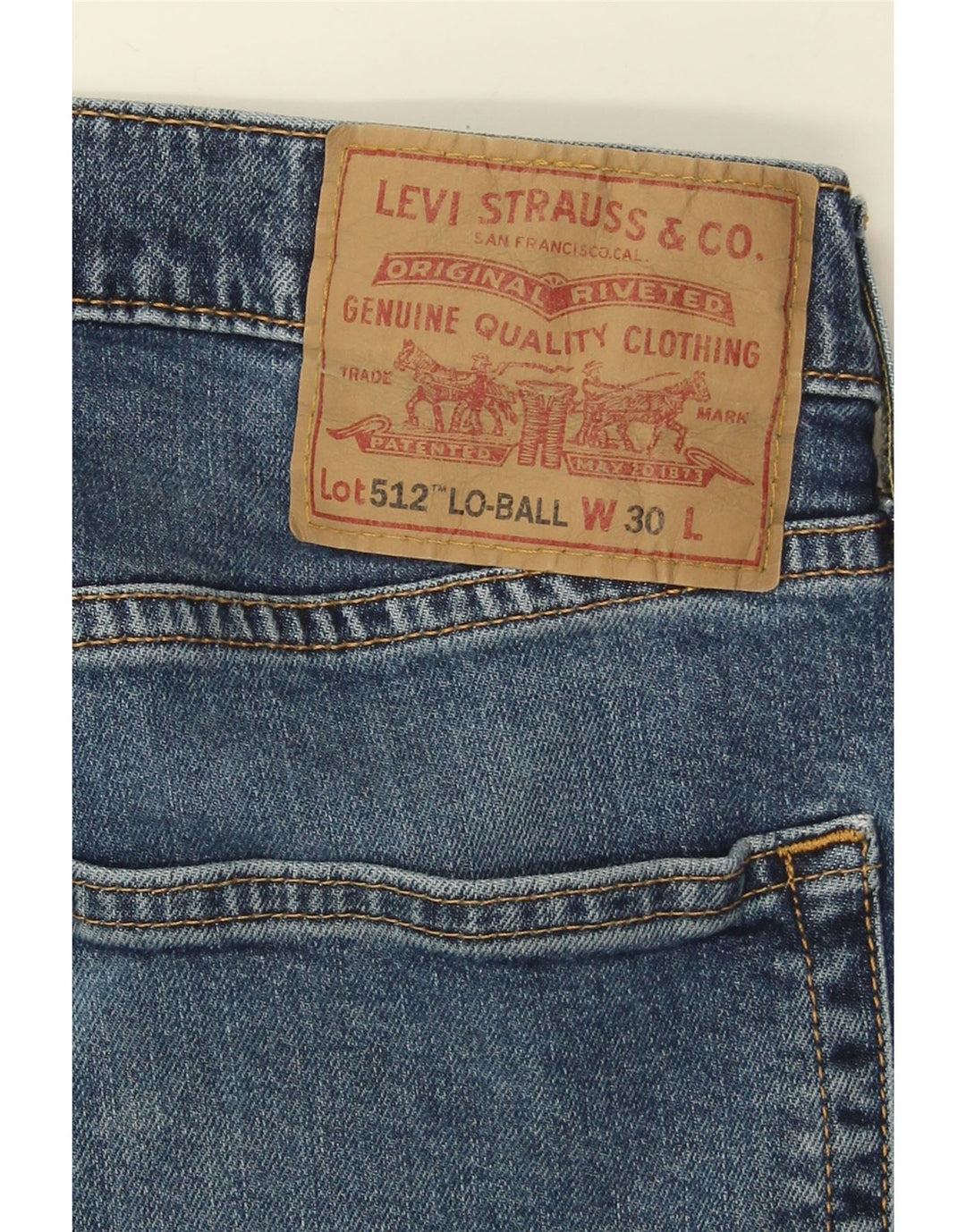 Jeans Levi's Uomo 512 Slim Tapered W30 L32 Cotone Blu