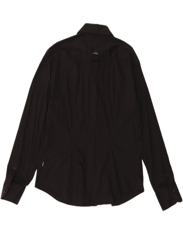 JUST CAVALLI Mens Shirt XL Black Cotton