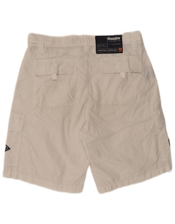 Pantaloncini cargo grafici da uomo Gaastra piccoli W29 cotone bianco