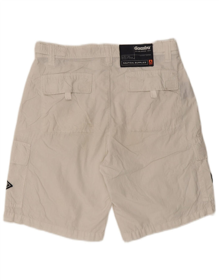 Pantaloncini cargo grafici da uomo Gaastra piccoli W29 cotone bianco