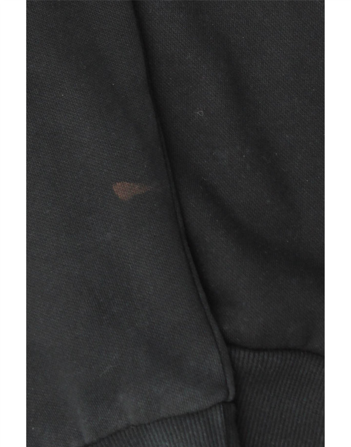 Felpa con cappuccio grafica PUMA da uomo, cotone nero medio