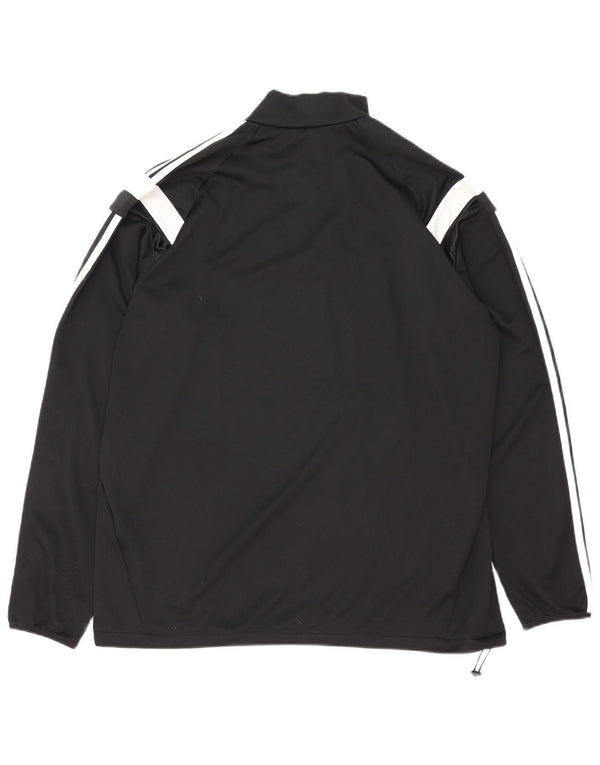 Adidas Uomo Climacool Zip Neck Pullover Tuta Top XL Nero Colourblock