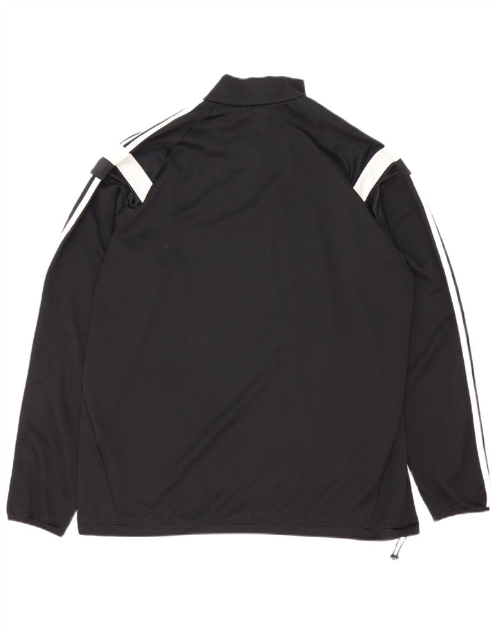 Adidas Uomo Climacool Zip Neck Pullover Tuta Top XL Nero Colourblock