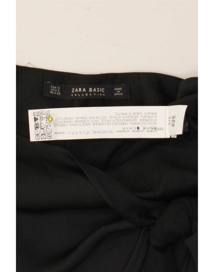 Pantaloni corti da donna Zara a gamba larga piccoli W28 L23 poliestere nero