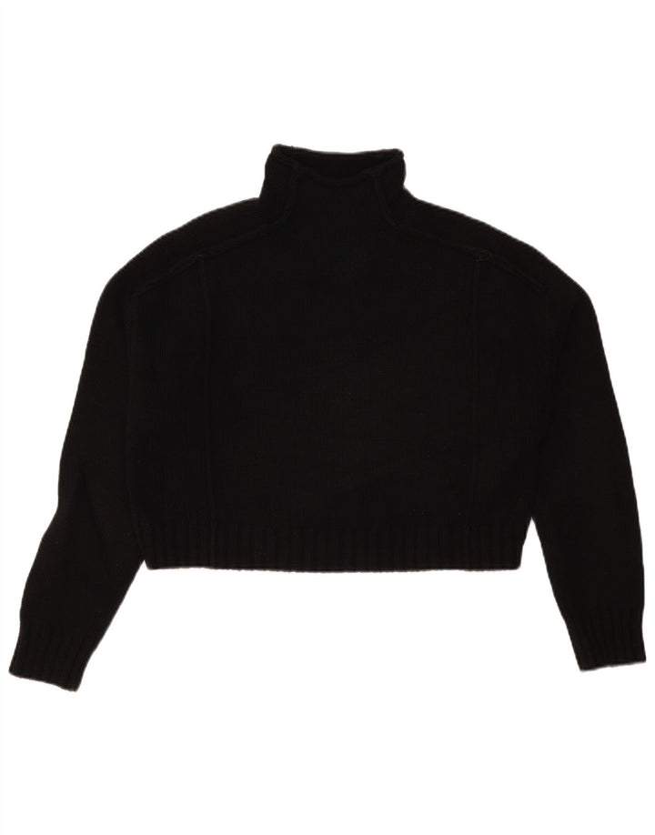 Maglione corto girocollo oversize da donna Zara UK 10 piccolo nero