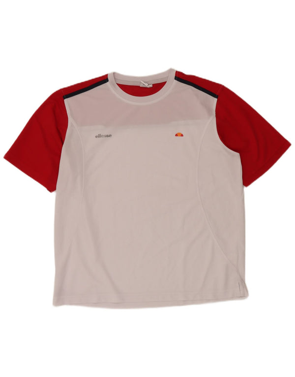 T-shirt da uomo ELLESSE Top XL bianca color block