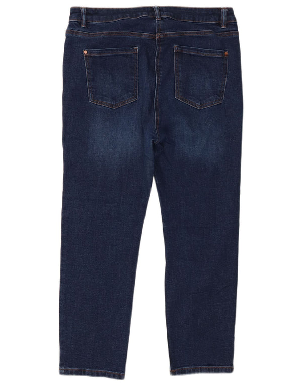 Jeans corti da donna M&Co UK 14 Large W34 L24 Cotone blu