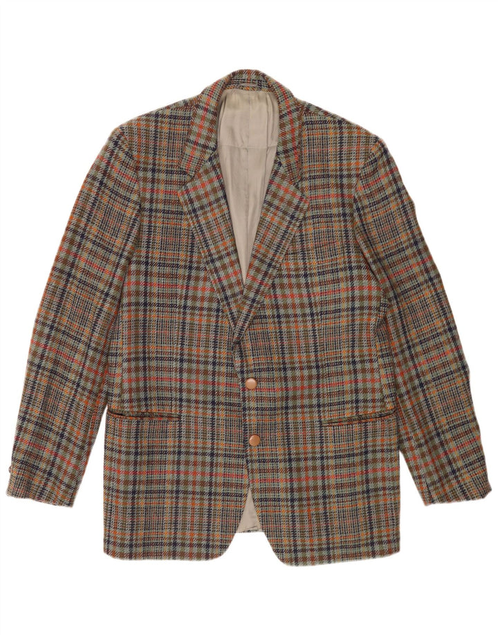 Giacca blazer da uomo a 2 bottoni Flying Cross IT 52 XL in lana scozzese multicolore