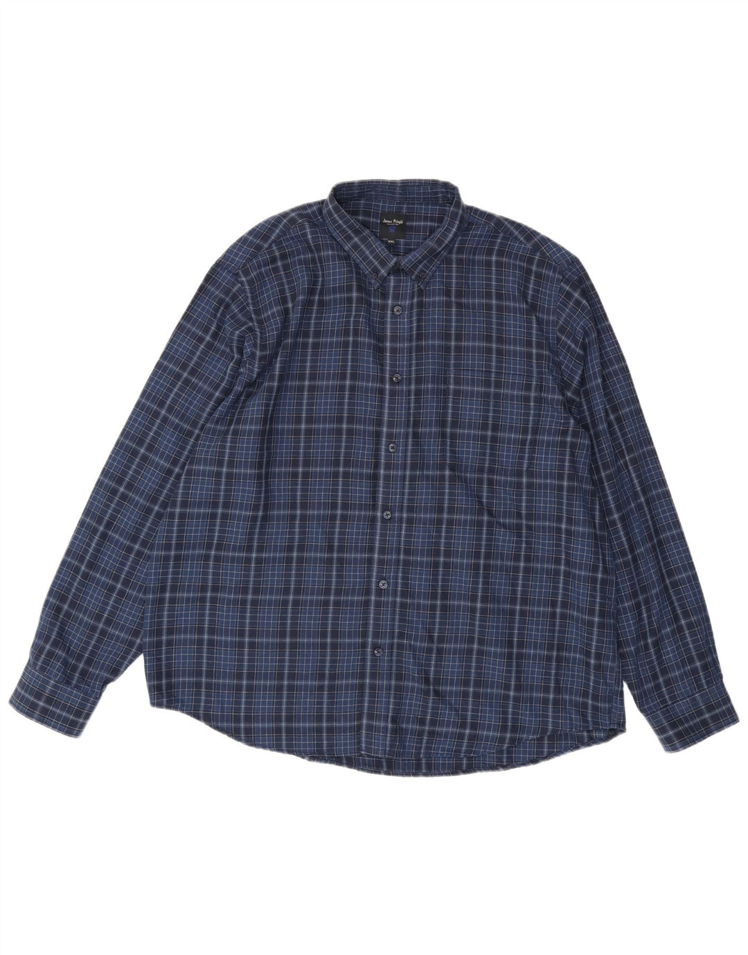Camicia da uomo James Pringle 2XL Poliestere a quadri blu navy
