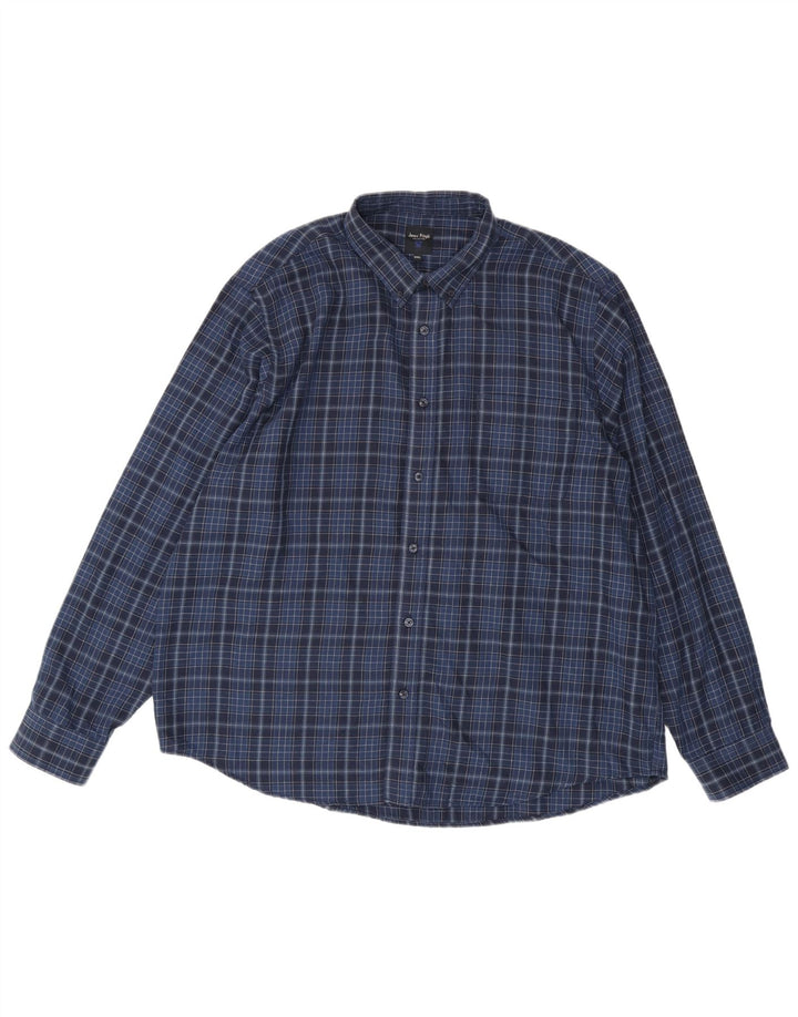 Camicia da uomo James Pringle 2XL Poliestere a quadri blu navy