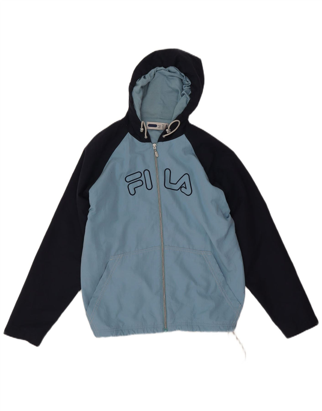 Giacca da ginnastica grafica da ragazzo Fila 11-12 anni Colorblock blu medio
