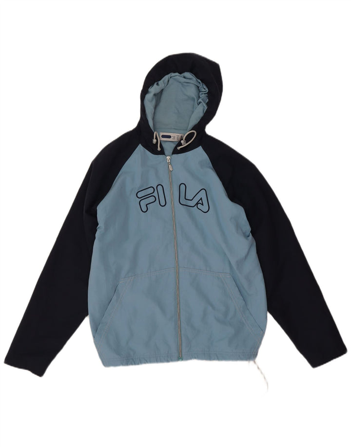 Giacca da ginnastica grafica da ragazzo Fila 11-12 anni Colorblock blu medio