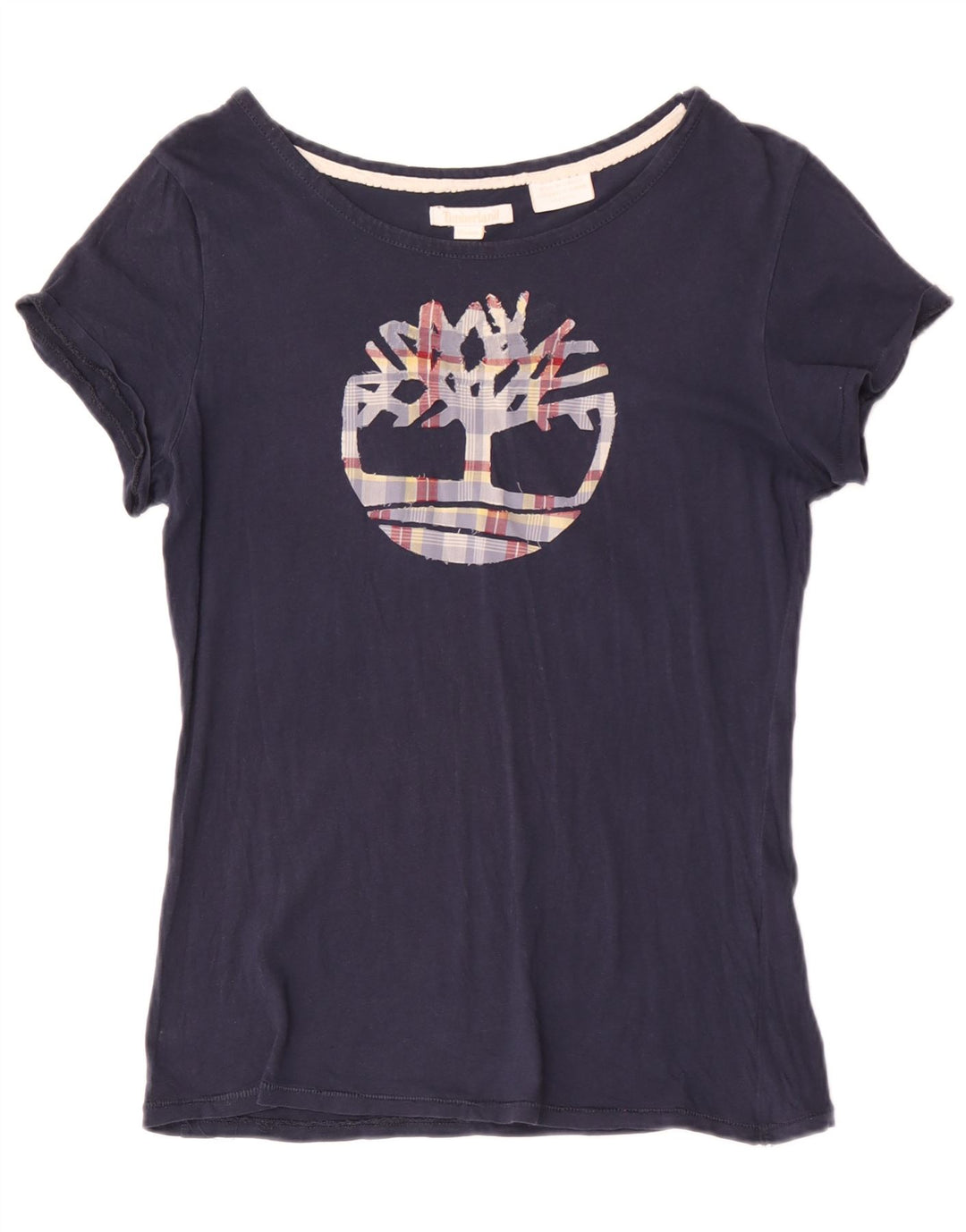 T-shirt grafica da donna Timberland Top UK 12 medio blu navy