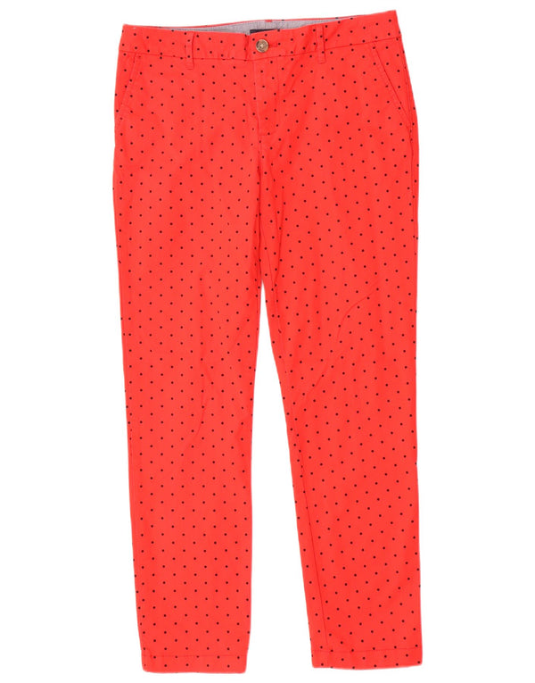 Pantaloni chino slim da donna Tommy Hilfiger US 6 medi W32 L29 rosso maculato