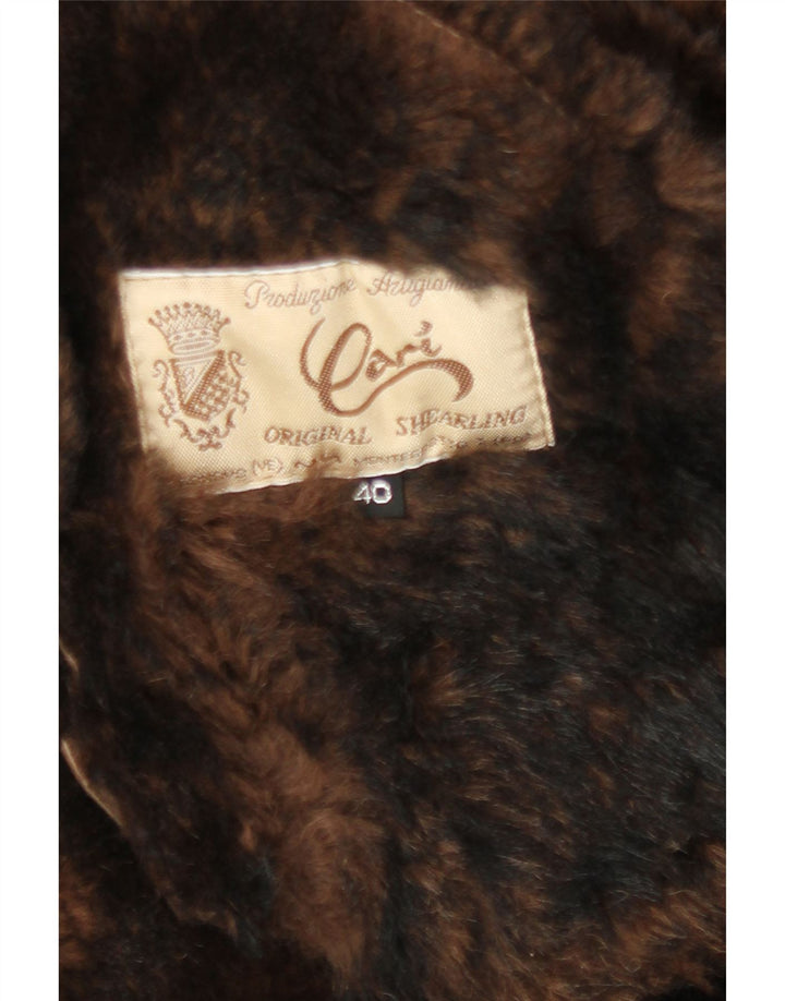 Cappotto in shearling vintage da donna EU 40 Shearling marrone medio