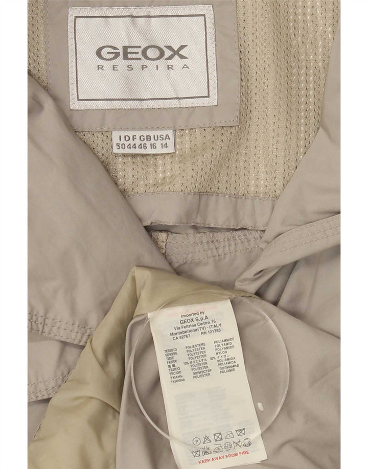 Geox Respira Trench da donna UK 16 Large Grigio Poliestere