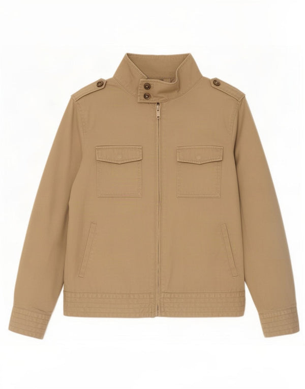 Giacca militare da uomo Zara UK 40 grande in cotone beige