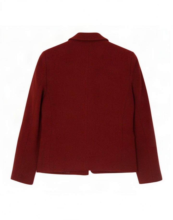 Giacca blazer a 4 bottoni Petite da donna Marks & Spencer UK 10 piccola bordeaux