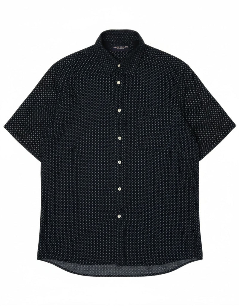 TOM TAILOR Mens Short Sleeve Shirt XL Navy Blue Spotted Cotton Vintage Tom Tailor and Second-Hand Tom Tailor from Messina Hembry 