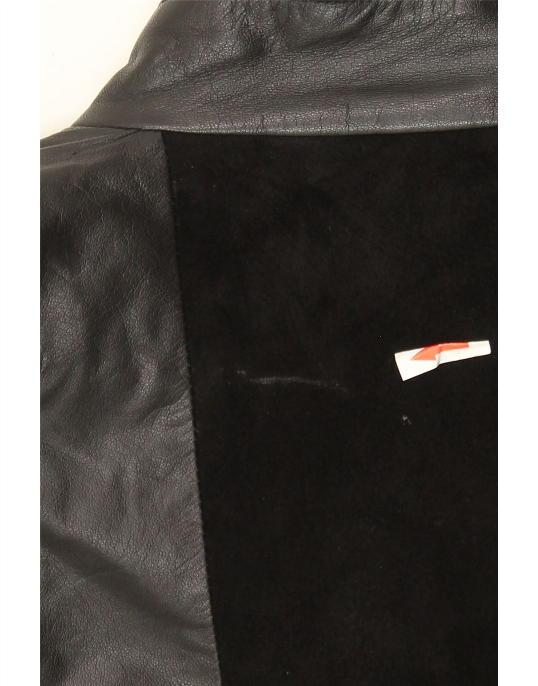 Giacca in pelle vintage da donna UK 14 media nera