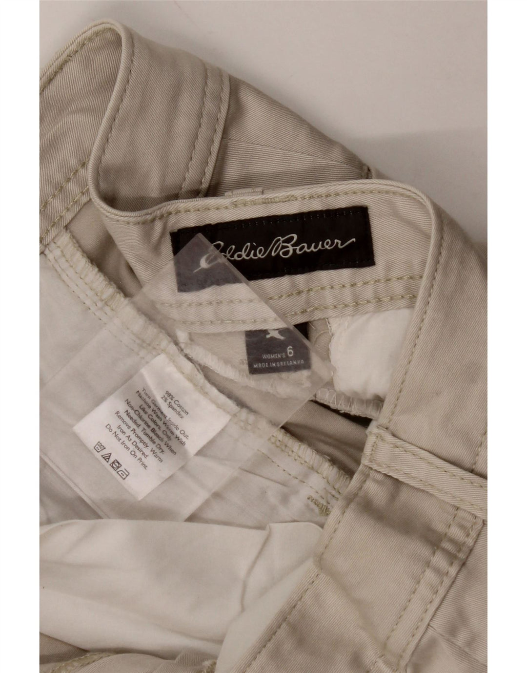 Pantaloncini chino da donna EDDIE BAUER US 6 medi W30 cotone grigio