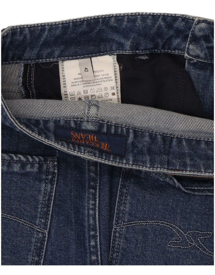 Gonna TRUSSARDI Donna Denim IT 42 Media W28 Blu Cotone