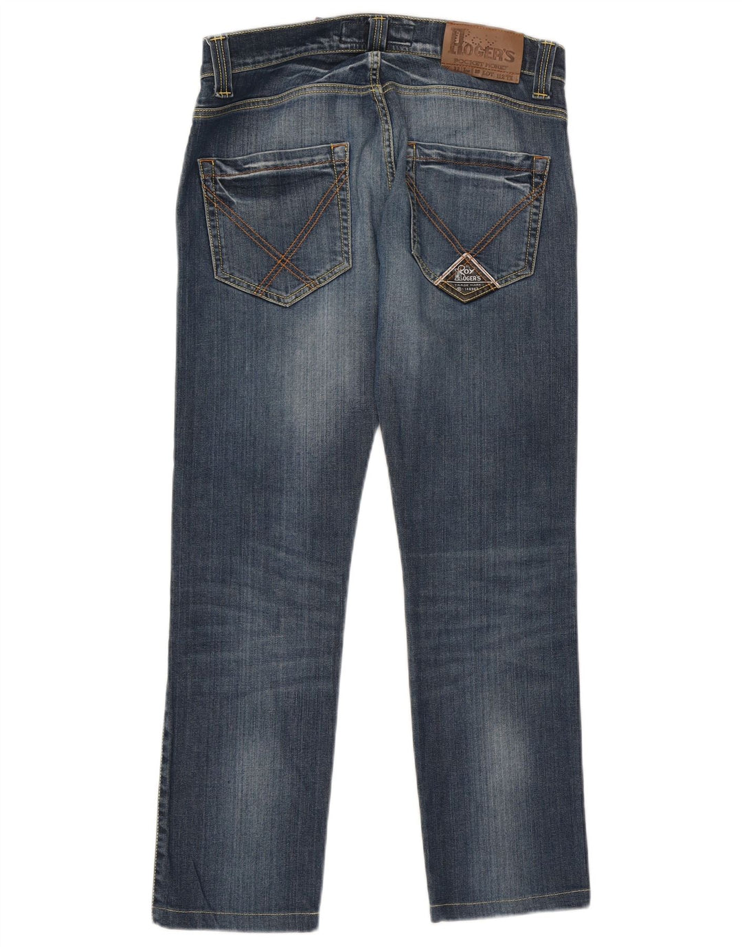 Jeans dritti da uomo Roy Rogers W32 L28 cotone blu