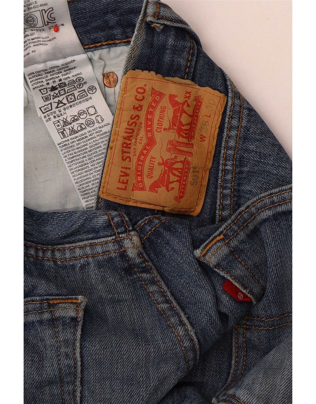 Levi's Uomo 501 Jeans dritti W36 L30 Cotone blu navy