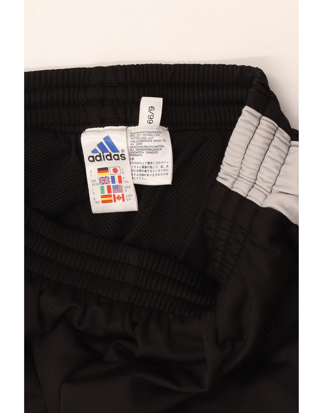 Pantaloni da tuta con grafica ADIDAS da uomo UK 34/36 Small Black Colourblock